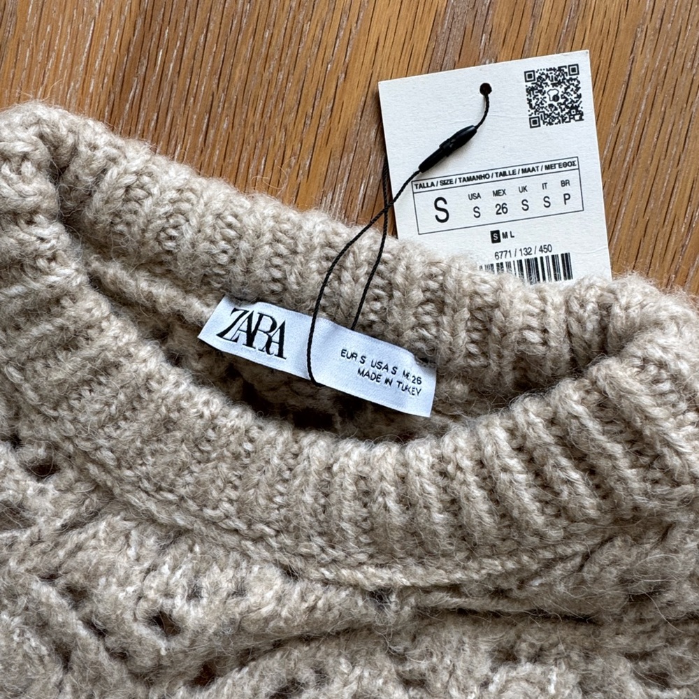 Zara Beige Knit Sweater - Picture 2 of 5